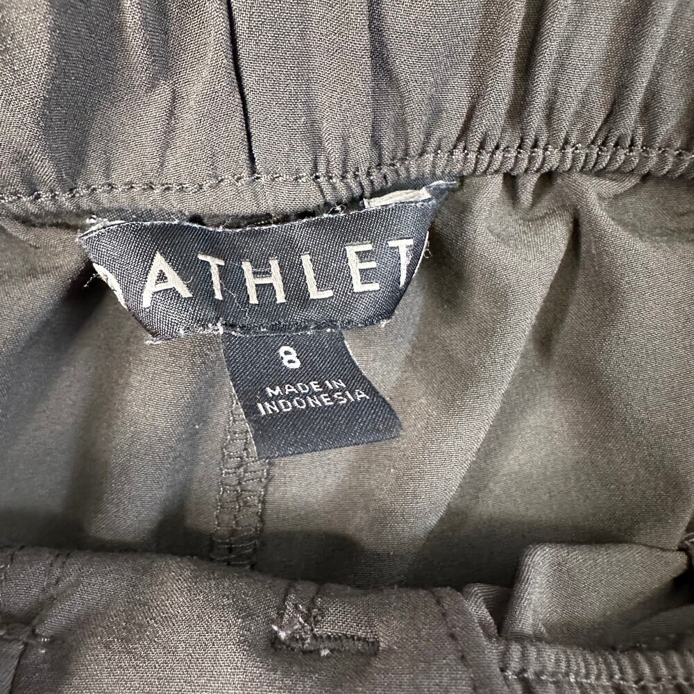 Athleta Belted Performance Pant Womens 8 Green Elastic Waist Yoga Activewear